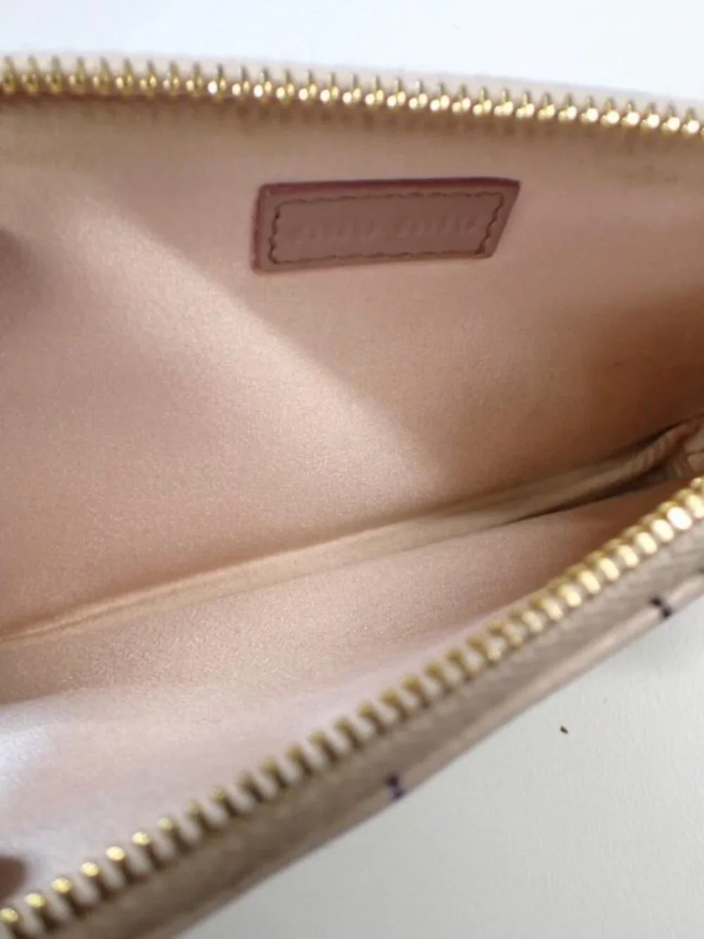Miu Miu Light Pink Floral Wallet
